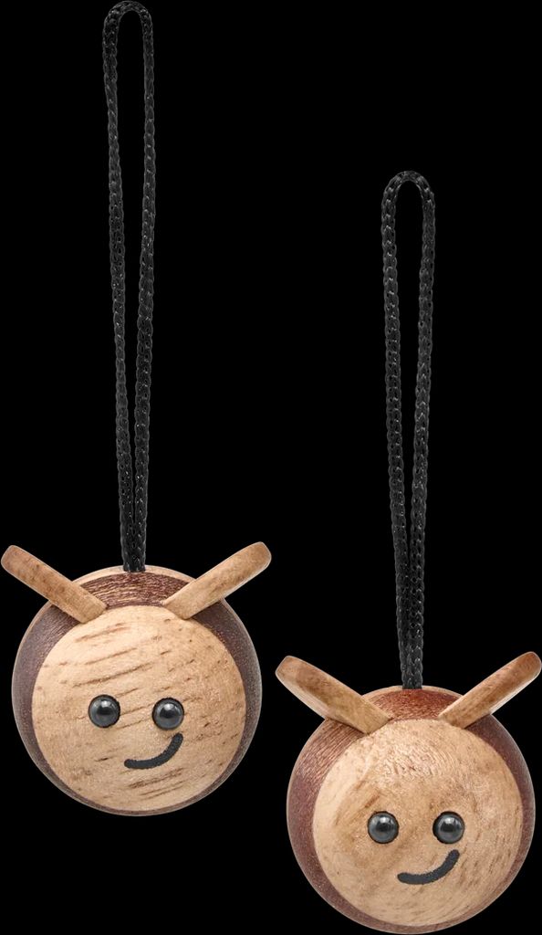 (2)fablewood bier - 2 stk.l 3,2 cm - certificeret gummitræ - natur