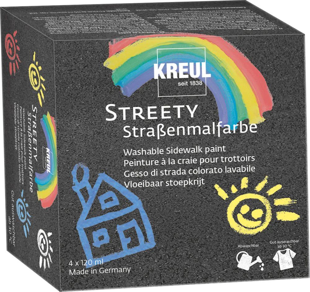 Gadekridt maling - Kreul - 120 ml. - 4stk.