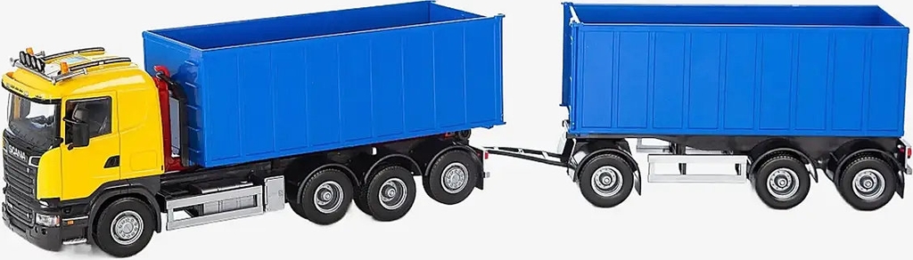 Emek Scania Kroghejsbil Med Anhænger Gul