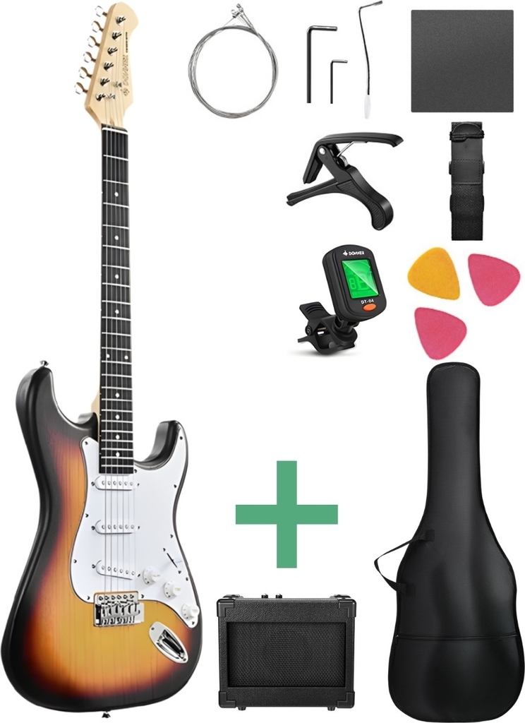 donner dst-80 el-guitar pakke sunburst