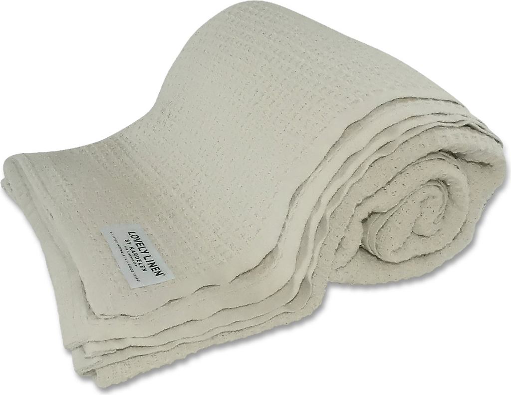 Lovely Linen Lovely Cotton Blanket - Cream - 150X220CM