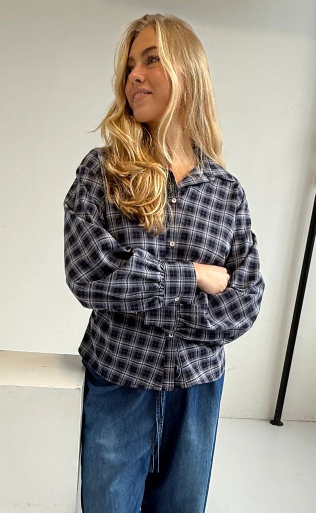 continue skjorte - coco - blue check