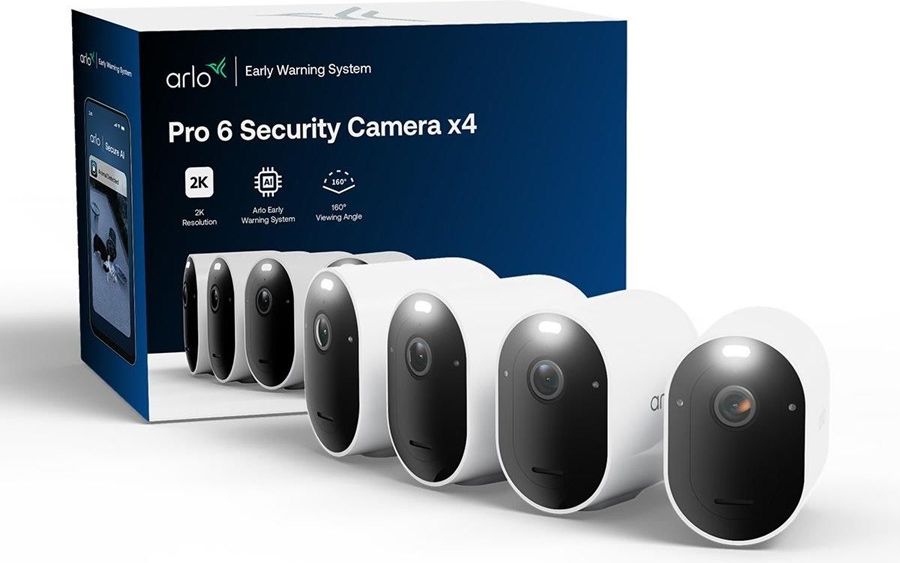 arlo pro 6 2k+ overvågningskamera, 4-kameraer