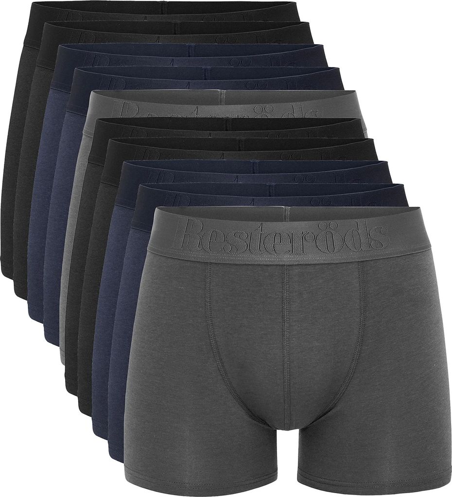 Resteröds Gunnar Cotton Boxer Mixed 10-Pak - Blue