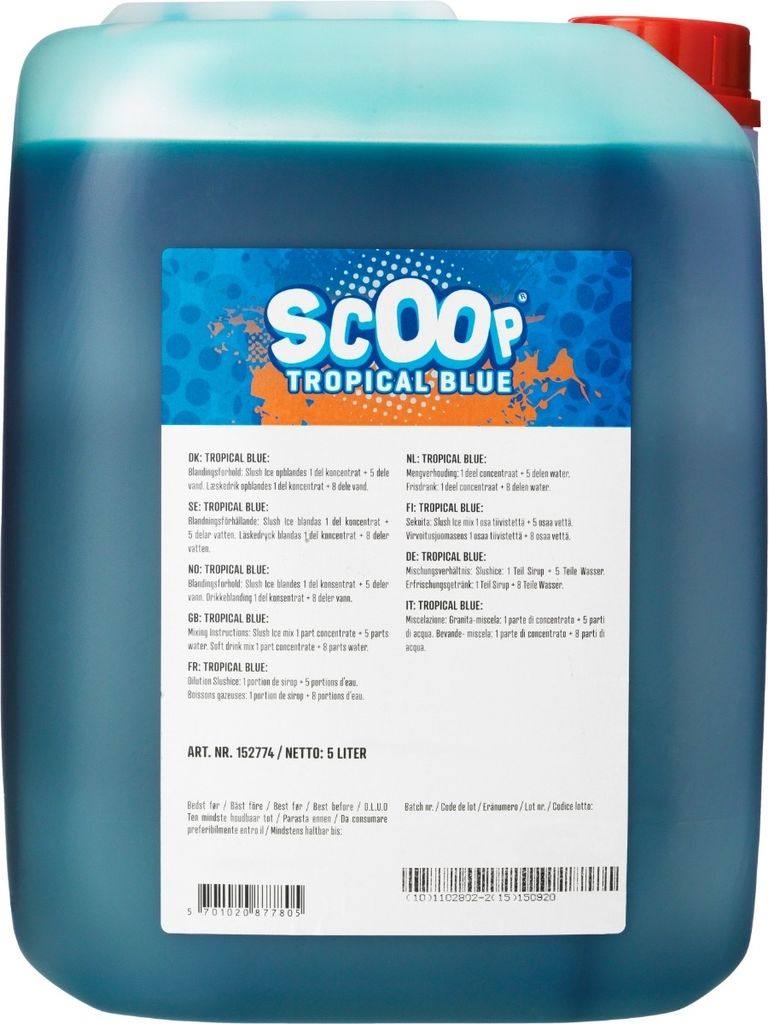scoop tropical blue slush koncentrat 5l