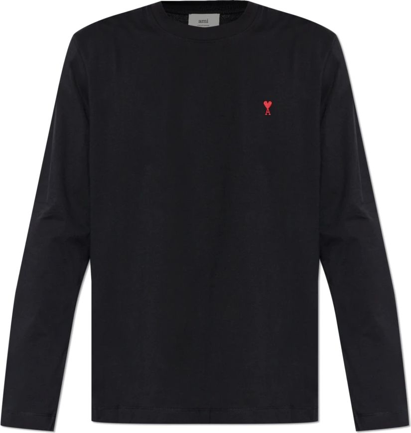 t-shirt med broderet logo | ami paris | langærmet t-shirts | miinto.dk