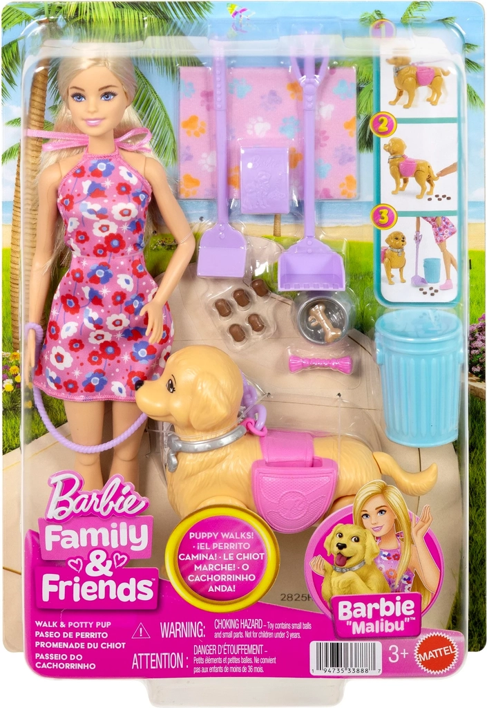 barbie - walk & potty malibu