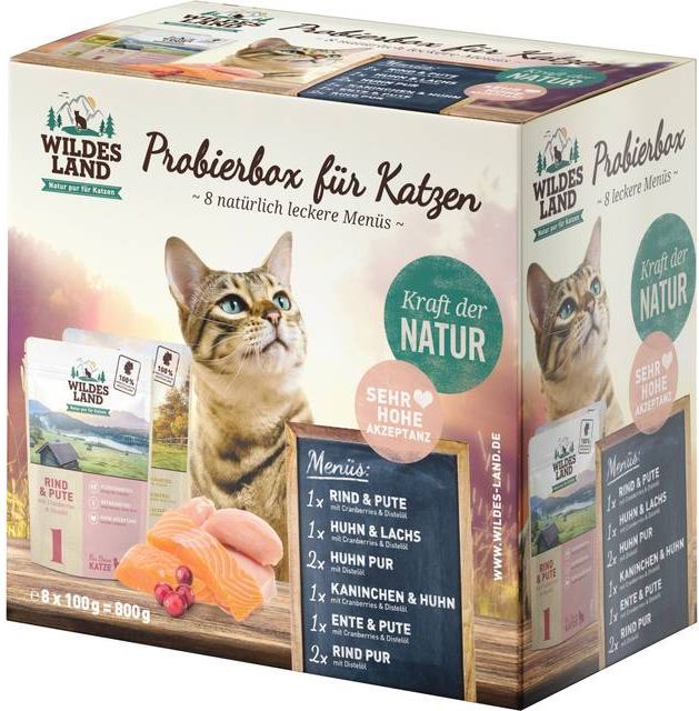 Wildes Land Cat Tastebox, 8 pouches