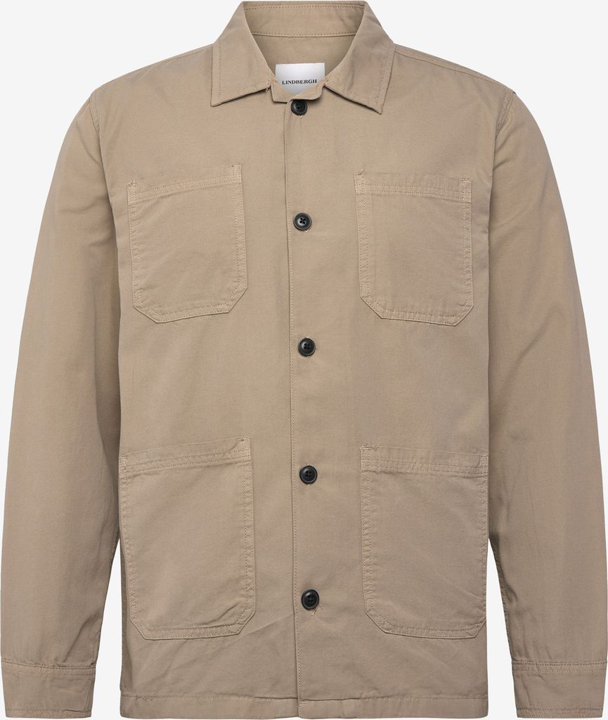 lindbergh - canvas overshirt - mænd - navy - 1