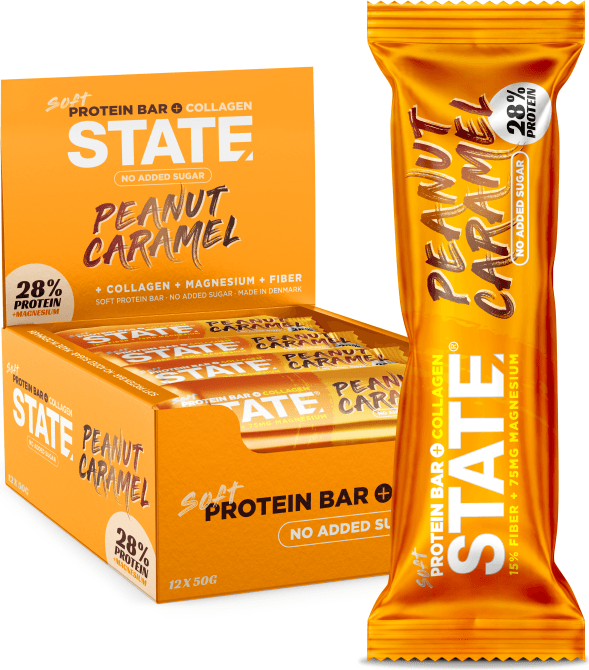 state protein bar+ peanut/karamel - 12 stk.