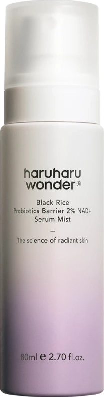 haruharu wonder black rice probiotics barrier 2% nad+ serum mist 80 ml
