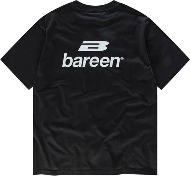 bareen Box Fit Logo Kortærmede T-Shirt - Black