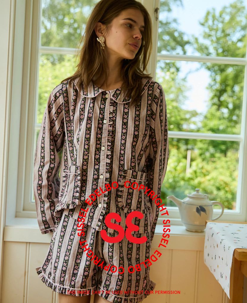 sissel edelbo, nuvena pyjamas set, black stripes
