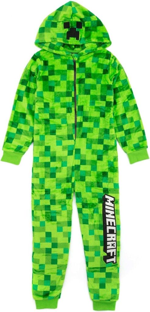 Minecraft Boys Creeper Pixel Bodysuit - Green