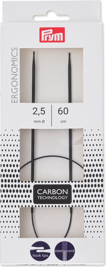 Prym Ergonomics Rundstickor Carbon 60cm 2,50mm