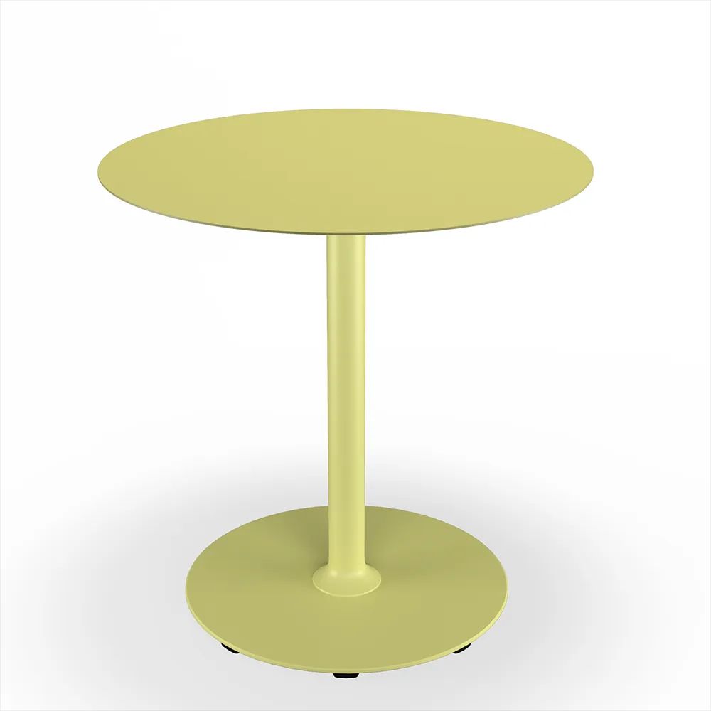 Houe, Pico Café table, Ø74 cm, round base Mono Lemon zest
