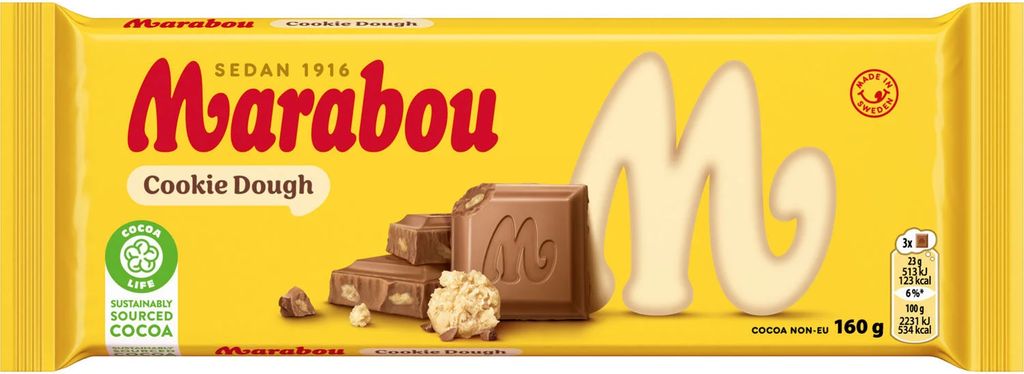 Marabou Cookie Dough 160g Vollmilchschokolade