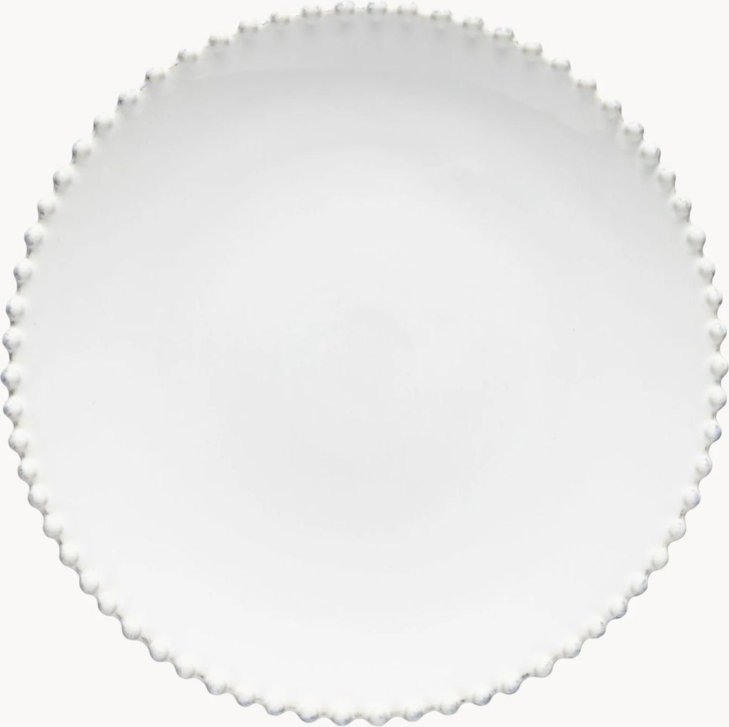 pearl tallerken 28 cm, hvid