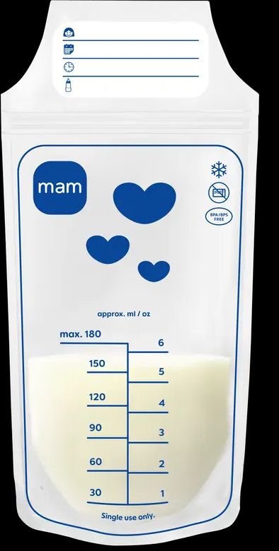 mam breast milk storage bags, 25 st