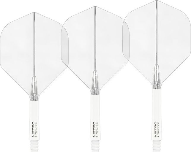 red dragon nitro flite system white clear no2 - dart flights