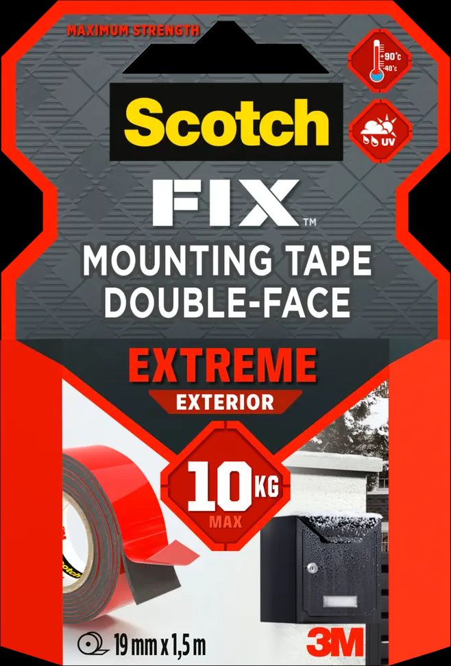 scotch-fix™ dobbeltklæbende ekstrem ude 19 mm x 1,8 meter