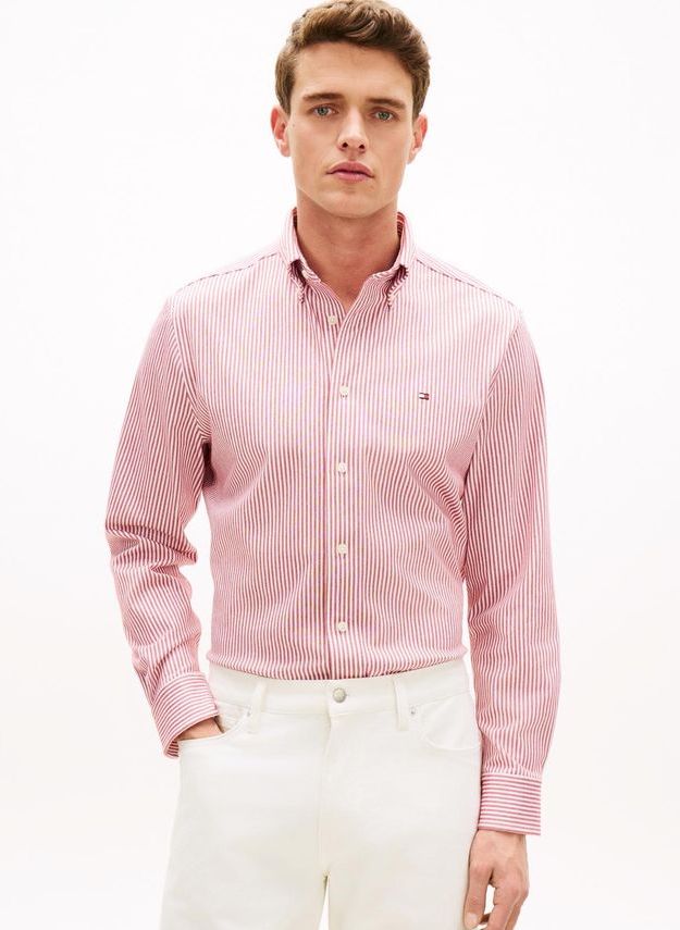PERFORMANCE STRIPE PIQUE OXFORD