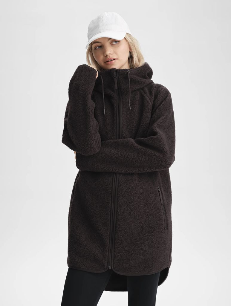 pile long hood cacao brown