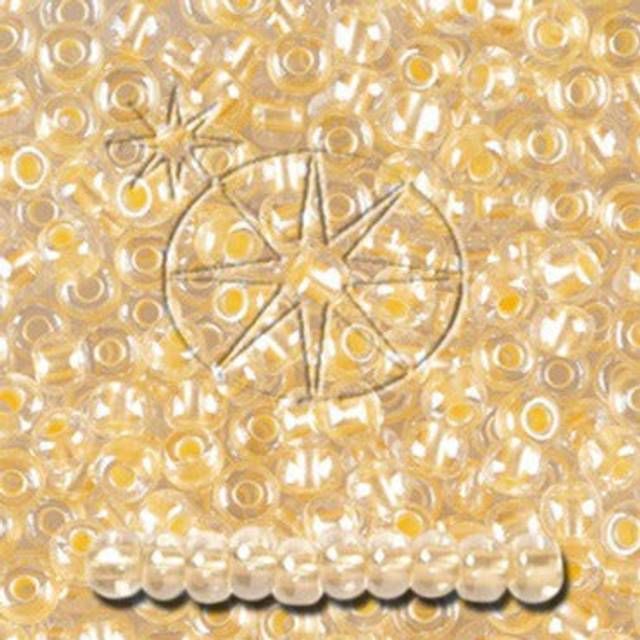 Preciosa Gule Glasperler Colour Lined Pearl