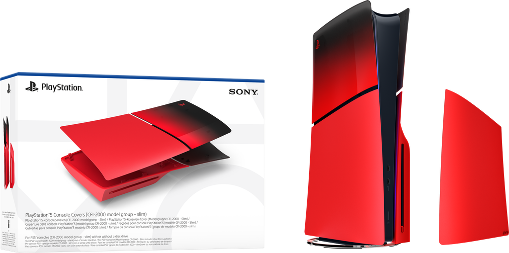 Sony PlayStation 5 Console Cover Slim Techno Red