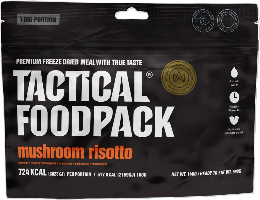 tactical foodpack - svampe risotto - stor portion, 724 kcal