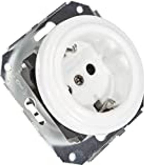 Fontini 31-212-17-2 Steckdose, 16 A, Porzellan, Weiß