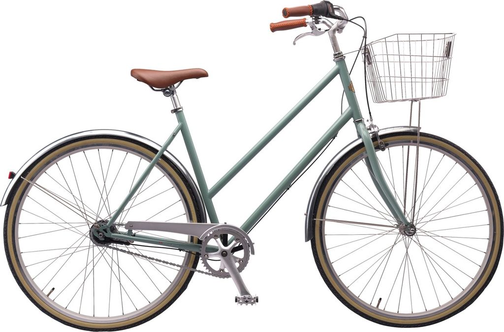 mustang vintage classic damecykel 28 tommer med 7 gear - tosca green