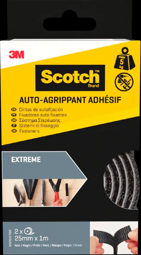 scotch™ ekstreme fasteners sort - 25 mm x 1 meter