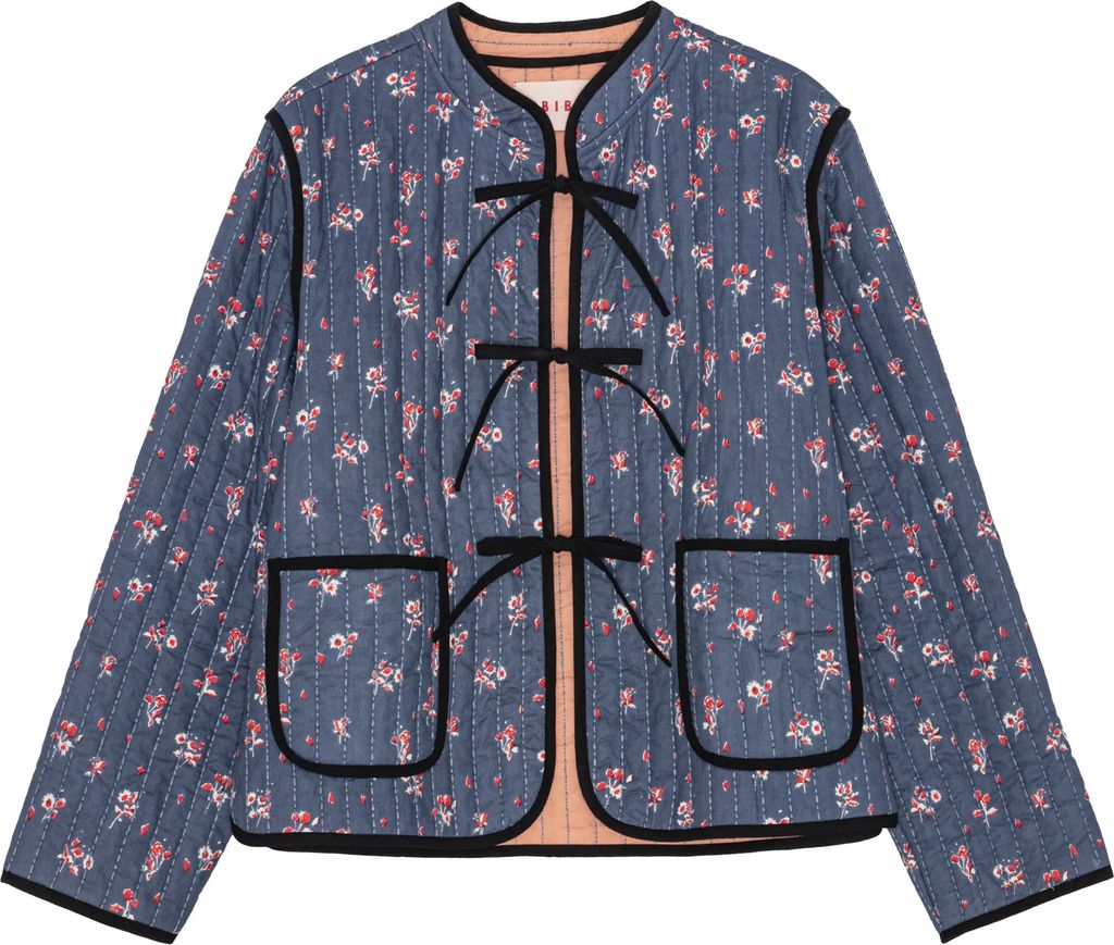 rebecca quilted china jacket - sapphire