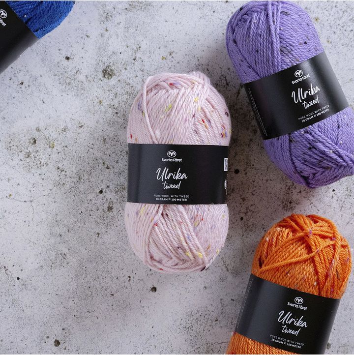 Svarta Fåret Garn Ulrika Tweed 50g Lila