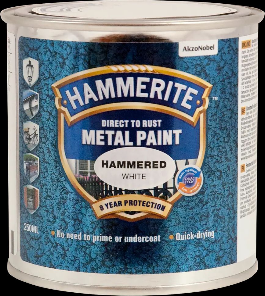 hammerite hammer hvid - 250 ml