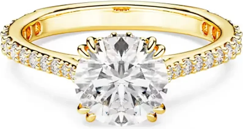 swarovski stilla cocktail ring guldbelagt rustfrit stål 5642