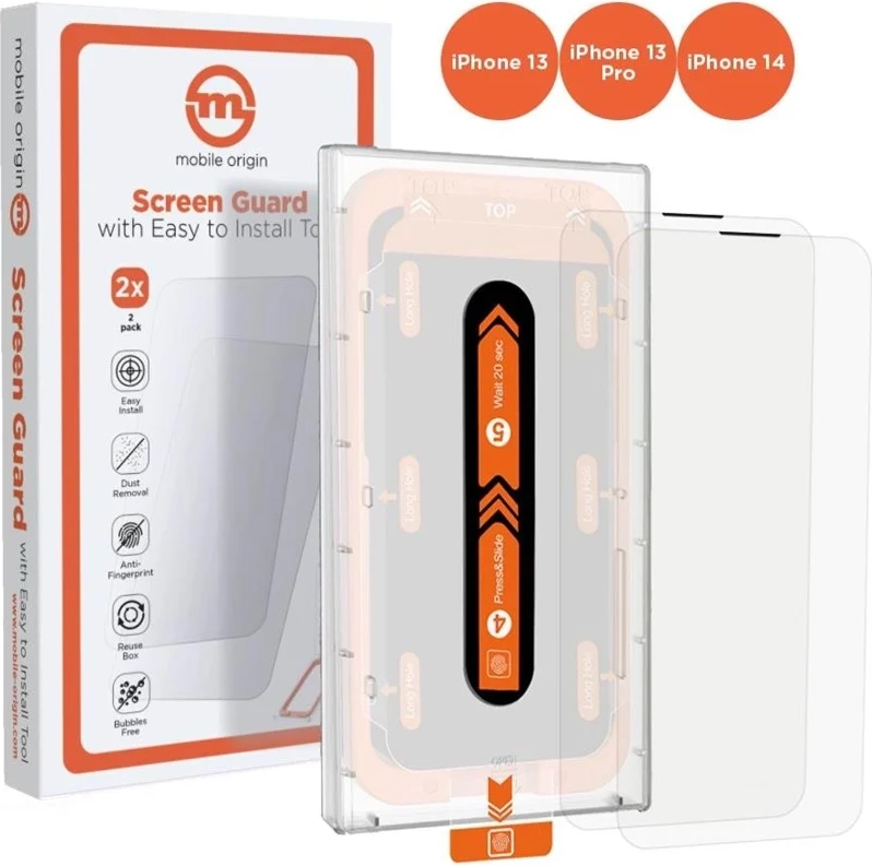 Mobile Origin Screen Guard iPhone 17e/16e/14/13/13 Pro/ with easy applicator 2 pack