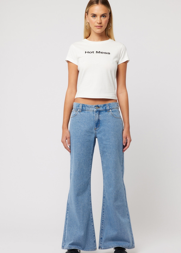 99 low baggy flare gigi mid blue