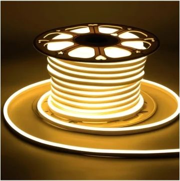 9w pr. meter varm hvid 8x16 clip-on neon flex led230v, ip67