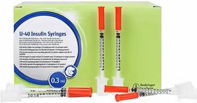 Boehringer Ingelheim Prozinc U-40 Insulin Syringes 0.3 ml 120 St