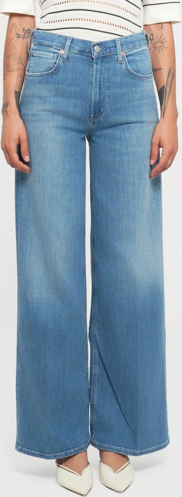 lyra long wide leg - wide leg - light blue denim
