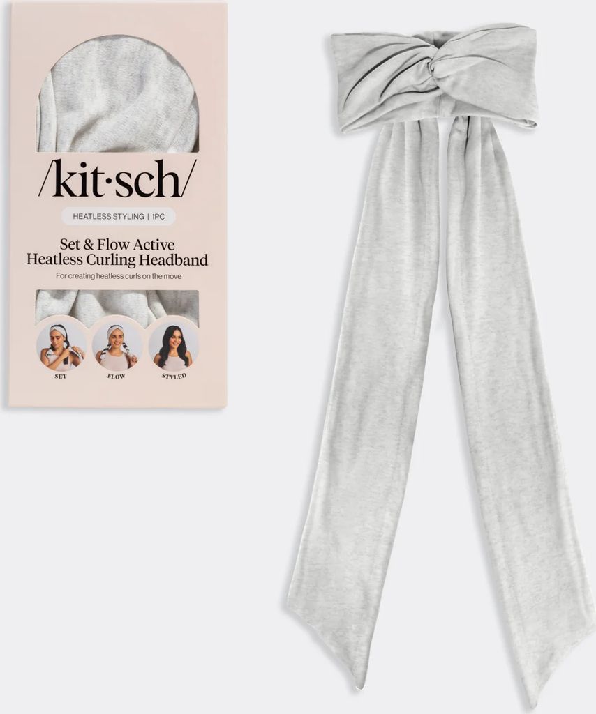 heather gray set & flow active curling headband