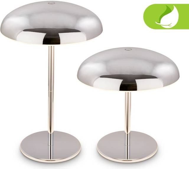 Briloner Chrome Led Rechargeable Night Table Lamp