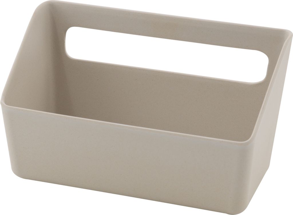 Point Virgule Vask Organizer - H 11,8 x B 9,3 x L 22 cm - Bambusfibre - Hvid