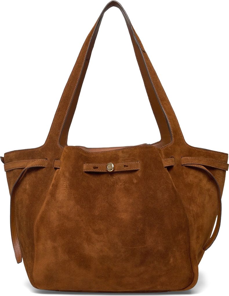 Tory Burch Romy Suede Tote - Brown - ONE SIZE