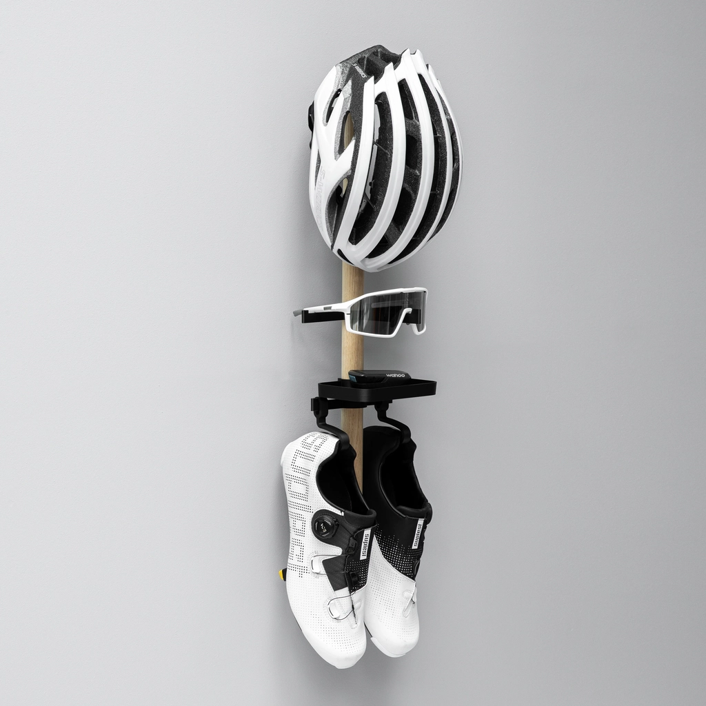 Tons Rack B- Til Sko, Cykelbriller & Hjelm Med Bakke - Naturlig Eg