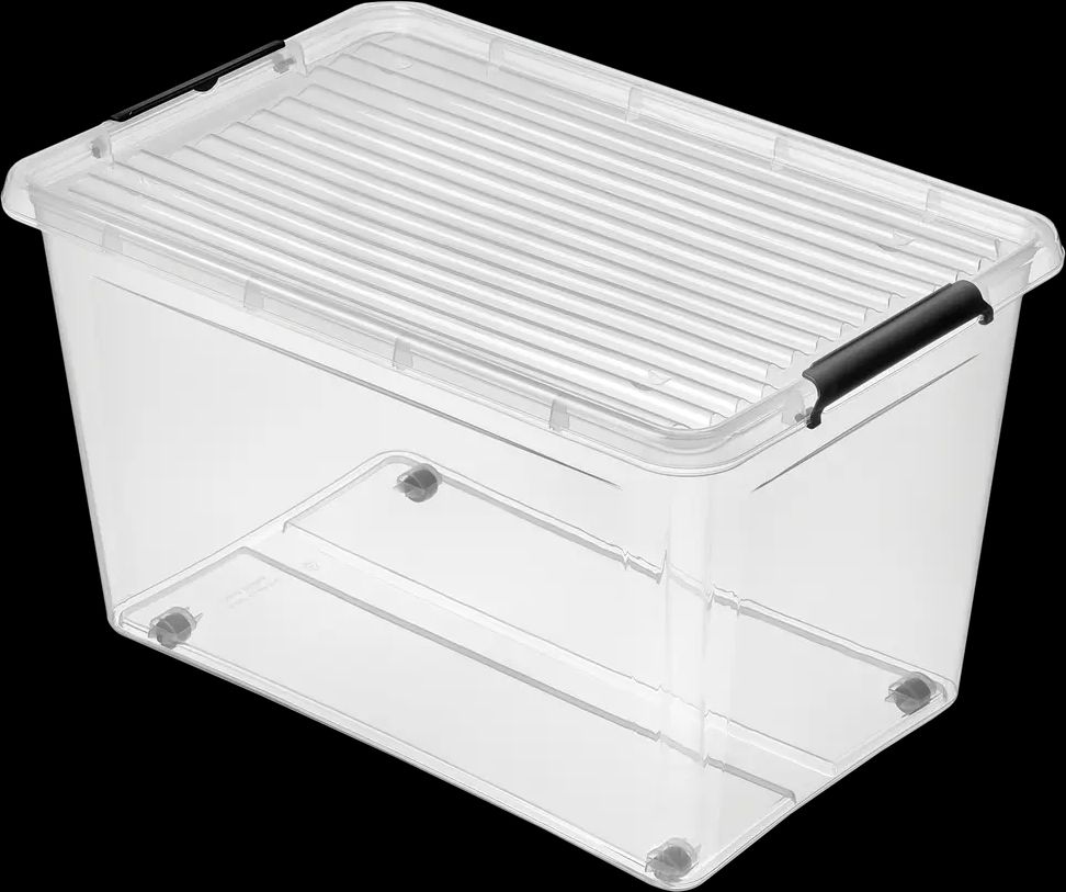 moxom opbevaringsboks simplestore wave m/hjul - 80 liter
