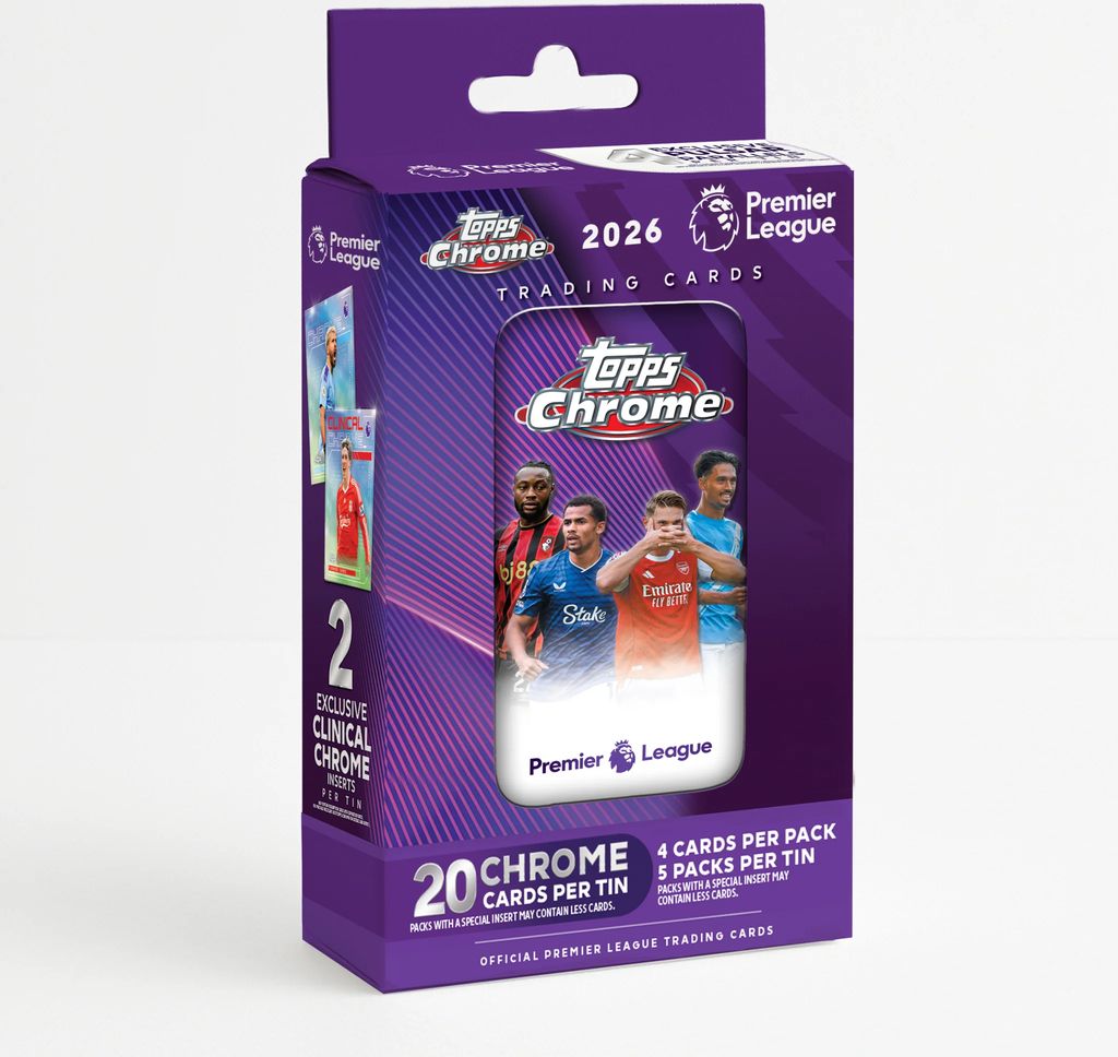 topps chrome premier league 2025/26 - chrome tin