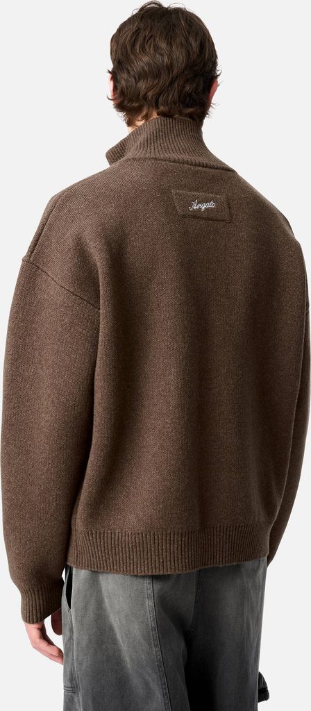 Axel Arigato Core Zip-Up Sweater - Dark Brown